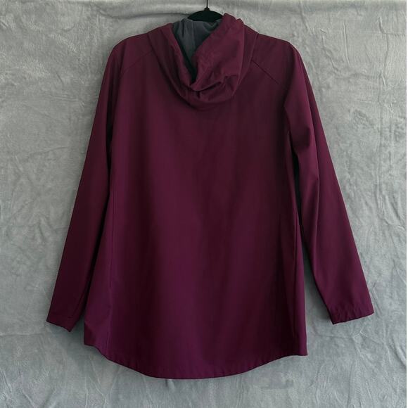 Burgundy Softshell Hooded Lined Outdoor Jacket Womens XL Rustic Ridge Zip Pocket - Picture 10 of 11